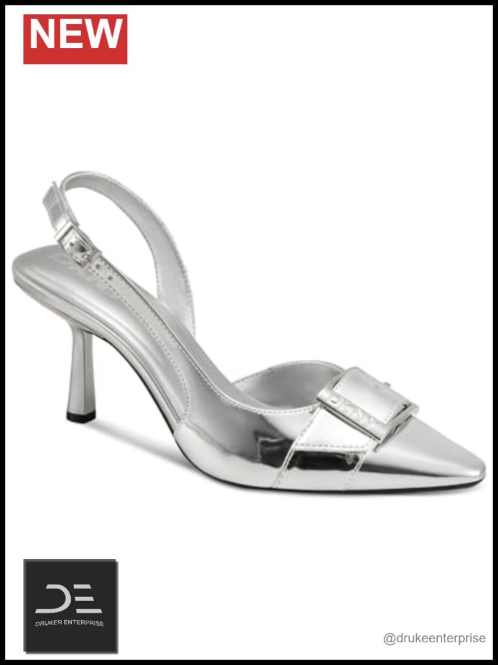 DKNY Neaira Mid Pump Heel with Belt Detail - Women's Stiletto Heel Shoes
